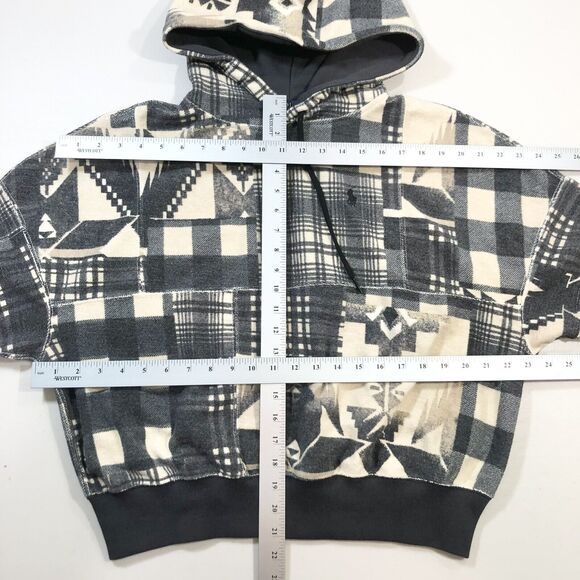 Polo Ralph Lauren Women's Fleece Aztec Patchwork Beacon Plaid Hoodie Sz XS $248 - Picture 8 of 10